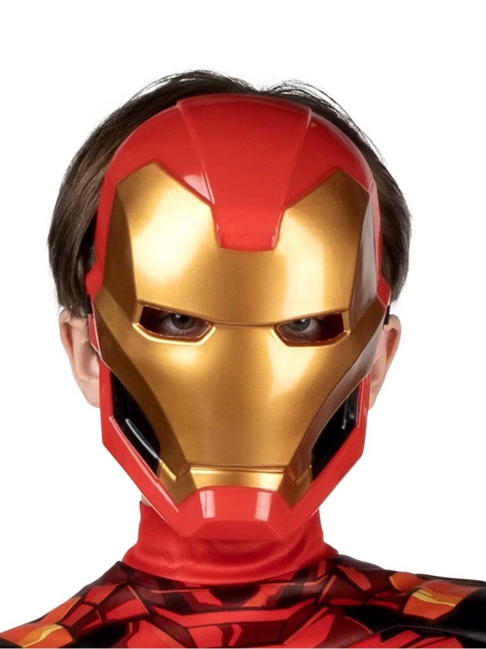 Kids Red and Gold Superhero Mask Costume
